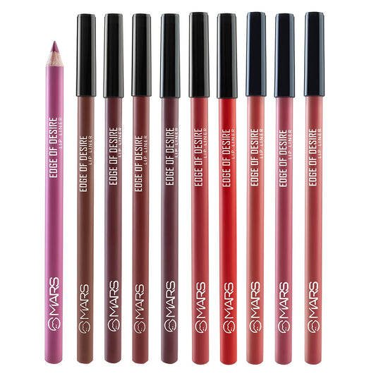 MARS Matte Lip Liner | One Swipe Smooth Application | Long Lasting Lip Pencil (1.4gm) (04-SCANDALOUS BROWN)