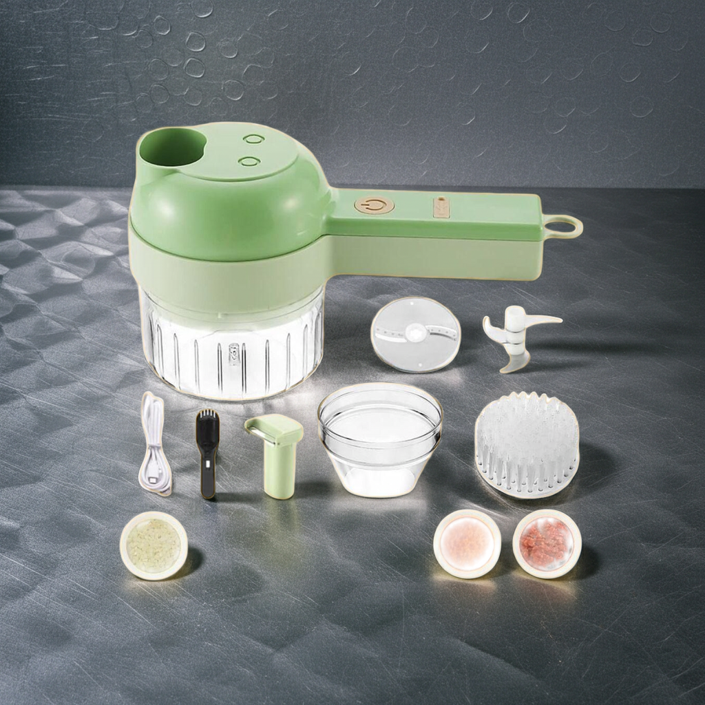 4 in 1 Portable Electric Vegetable Cutter Set