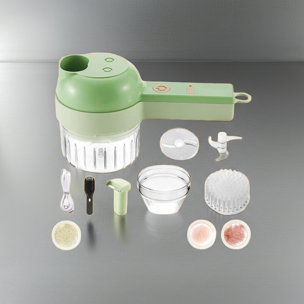 4 in 1 Portable Electric Vegetable Cutter Set